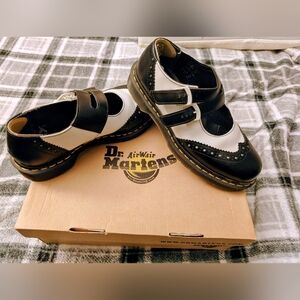 Dr. Martens Black and White Mary Jane Shoes *Only Worn Once*. US Size 9